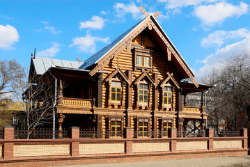 Russian wooden historical building