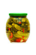 Pickels jar isolated on the white background
