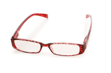 Optical glasses isolated on the white background