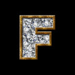 © aliensprog - gold diamond font letter