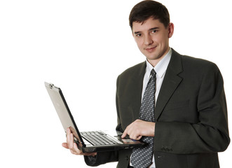 businessman with the laptop