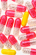 close-up medical pills and tablets