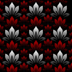 Canvas Print - Seamless wallpaper vector illustration floral background.