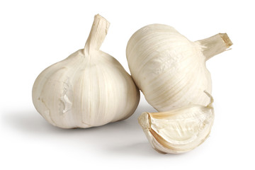 garlic isolated on white background