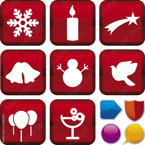 christmas icon set