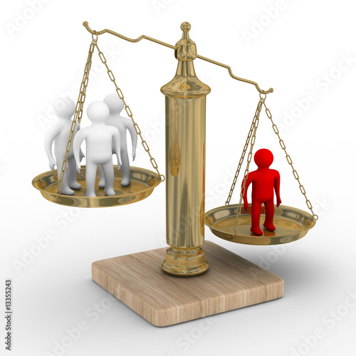 Conceptual image of teamwork. 3D image.