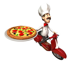 Sticker - Pizzaiolo avec une pizza