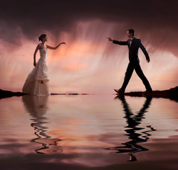 Fine art style wedding photo