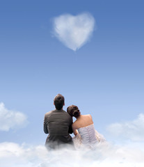 Wall Mural - creative style photo of a wedding couple