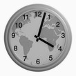 Uhr mit Welttextur