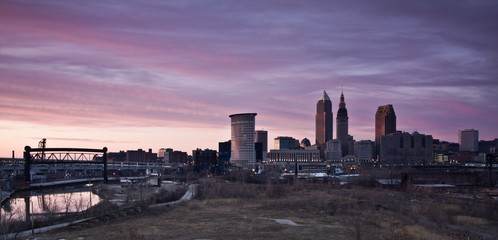 Fototapete - Downtown Cleveland