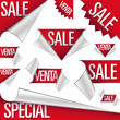 Sale and venta stickers, corner tabs, ribbons, and labels