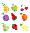 vector set of fruit