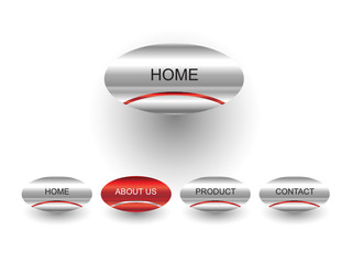 Wall Mural - Editable website vector buttons