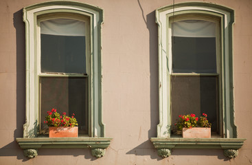 Wall Mural - Two old windows