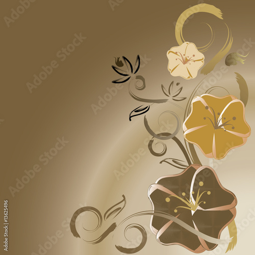 Obraz w ramie flower background