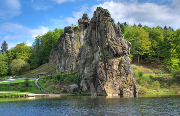 Fototapete - Die Externsteine in Ostwestfalen