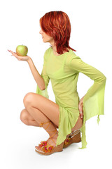 Poster - girl with apple