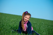girl on a grass