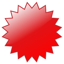 Red Star-Shaped Stamp