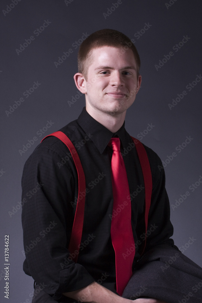 young mens shirt and tie