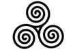 The celtic triple spiral or triskele
