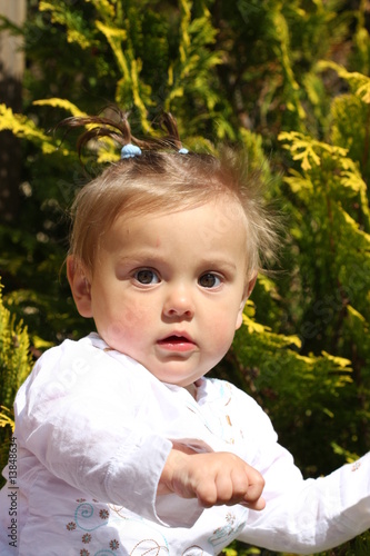 Portrait De Bebe Fille Blonde Stock Photo Adobe Stock