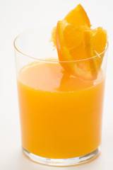 natural fresh and delicious orange juice glass