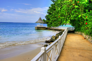 Wall Mural - Pier / Beach at Montego Bay, Jamaica, Carribean