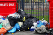 Bags of rubbish and bins