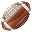 A shiny glossy american football ball icon 