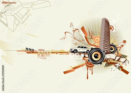 Wektor: Vector illustration of style urban background Vector illustration of style urban background