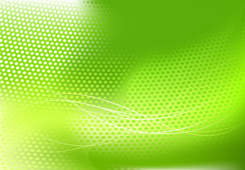 Sticker - Vector illustration of green abstract techno background