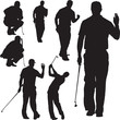 © Rada - Vector Golfer Silhouettes