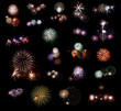 Big collection of 21 real isolated fireworks