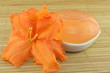 Orange soap and azalea flower