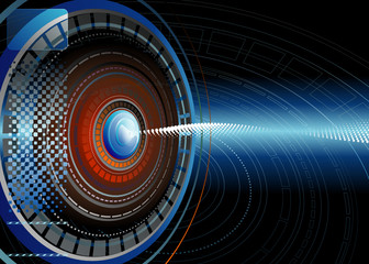 Poster - Abstract Futuristic Technology background. Vector layered.