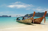 Fototapeta Morze - Long Tail Boat à Koh Phi Phi