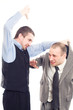 © Andreea Ardelean - Angry business men fighting on a white background
