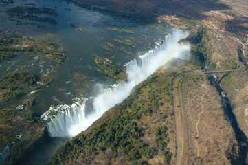 aerial view victoria falls