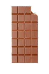 Bitten chocolate bar