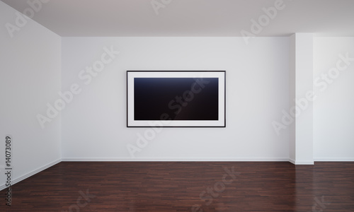 Empty room with blank paint...