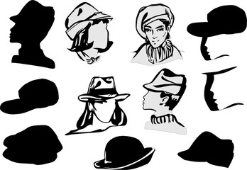 cap silhouettes