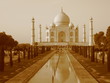 canvas print picture - Taj Mahal sepia