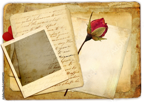 romantic retro background with rose