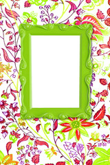 Wall Mural - Green picture frame