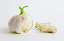 Sprouted Garlic And Slices