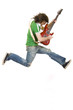 © Viorel Sima - long hair guitarist jumps