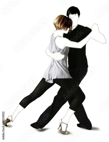 Obraz na płótnie canvas czteroczęściowy "tetraptyk" Tango / sylwetki