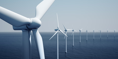 windturbines on the ocean